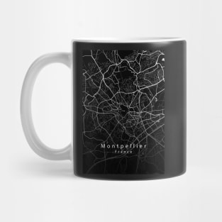 Montpellier France City Map dark Mug